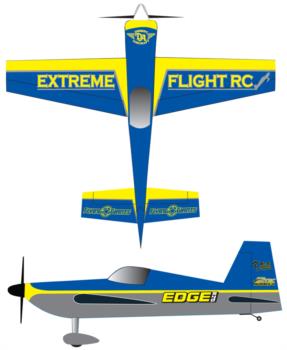 Extreme Flight Edge 540 blue Graphic Package